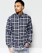 Liquor & Poker Longline Regular Fit Check Shirt In Black Check - Tbc