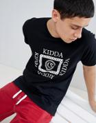 Kidda By Christopher Shannon Chain T-shirt In Black - Black