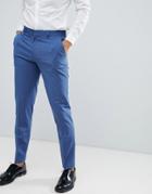 Asos Design Skinny Smart Pants In Pale Blue - Blue