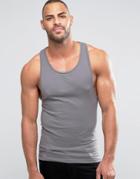 Asos Muscle Tank With Extreme Racer Back In Gray - Gray