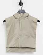 Weekday Flow Organic Cotton Neckwarmer Hood In Beige-neutral