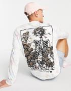 Levi's X Grateful Dead Capsule Front And Back Print Tie Dye Long Sleeve Top In White