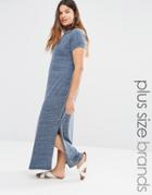 Junarose Jersey Marl Maxi Dress - Blue