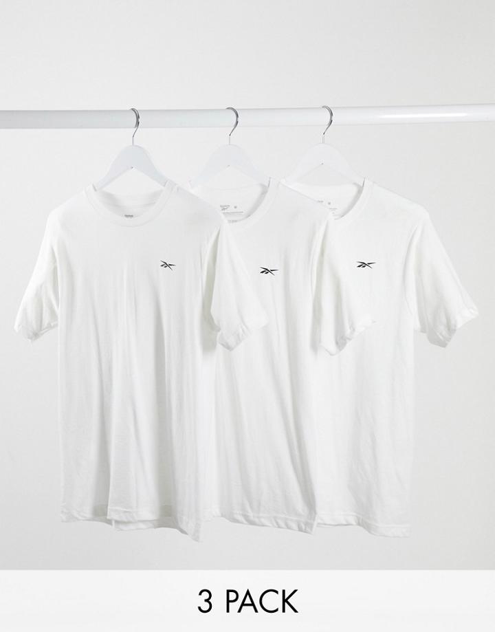 Reebok 3 Pack T-shirts In White