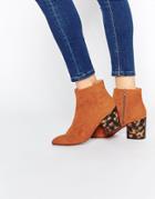 Asos Radio Star Pointed Ankle Boots - Camel