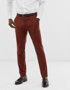 Selected Homme Suit Pants In Paprika Red - Red