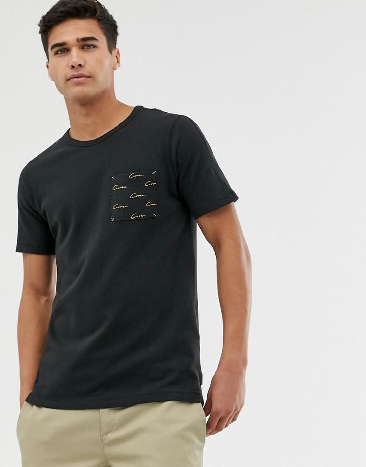 Jack & Jones Core T-shirt With Pocket Logo-black