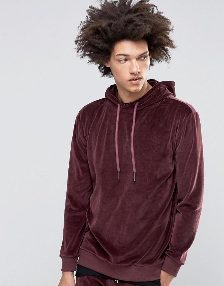 Systvm Tycen Velour Hoodie - Brown