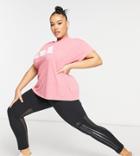 Adidas Training Plus T-shirt In Pink
