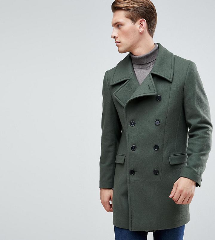 Heart & Dagger Military Overcoat - Green