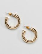 Asos Design Chunky Hoop Earrings In Gold - Gold