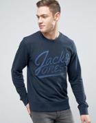 Jack & Jones Originals Sweatshirt With Embroidered Logo - Navy