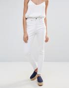 Neon Rose Bleach White Vintage Denim Skinnies - White
