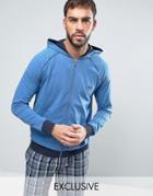 Boss By Hugo Boss Hooded Sweat Top With Logo - Blue