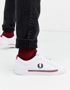 Fred Perry Baseline Perforated Sneakers In White