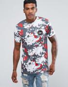 Hype T-shirt In White With Digi Camo - White