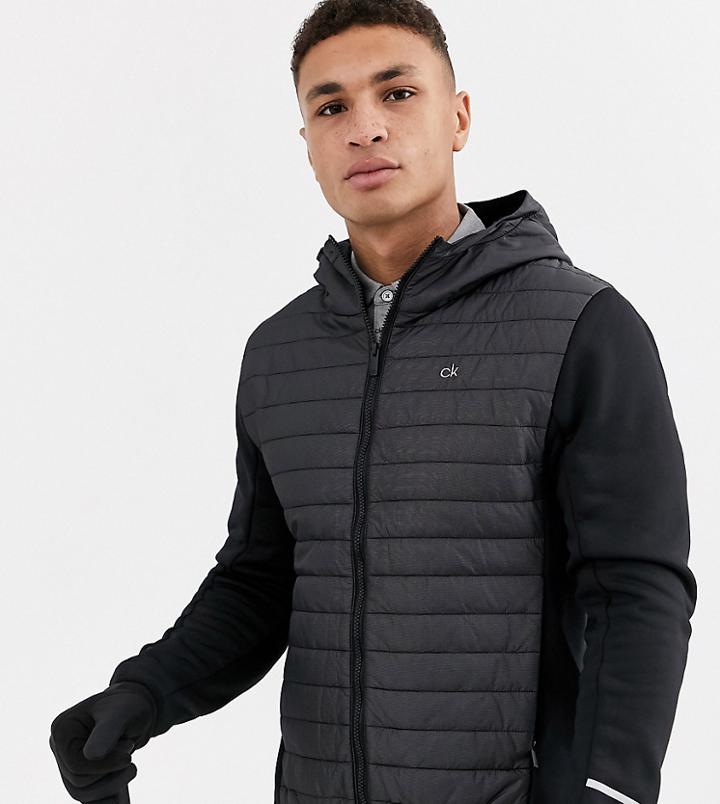 Calvin Klein Golf Exclusive To Asos Padded Hood Jacket In Black