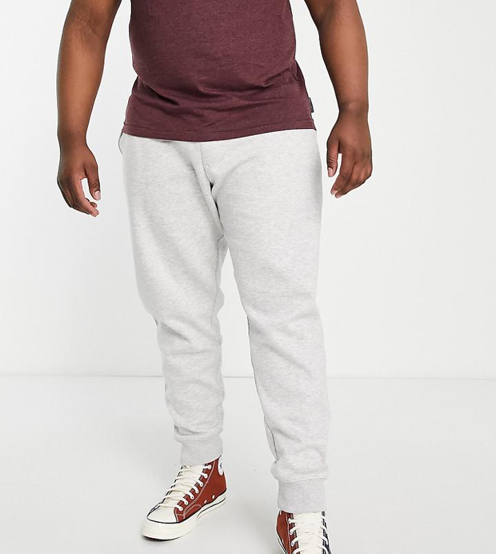 French Connection Plus Slim Fit Sweatpants In Light Gray