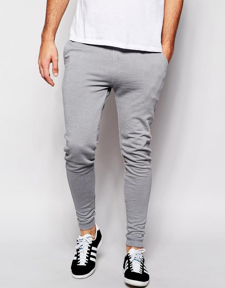 Asos Super Skinny Joggers - Elephant Gray Marl