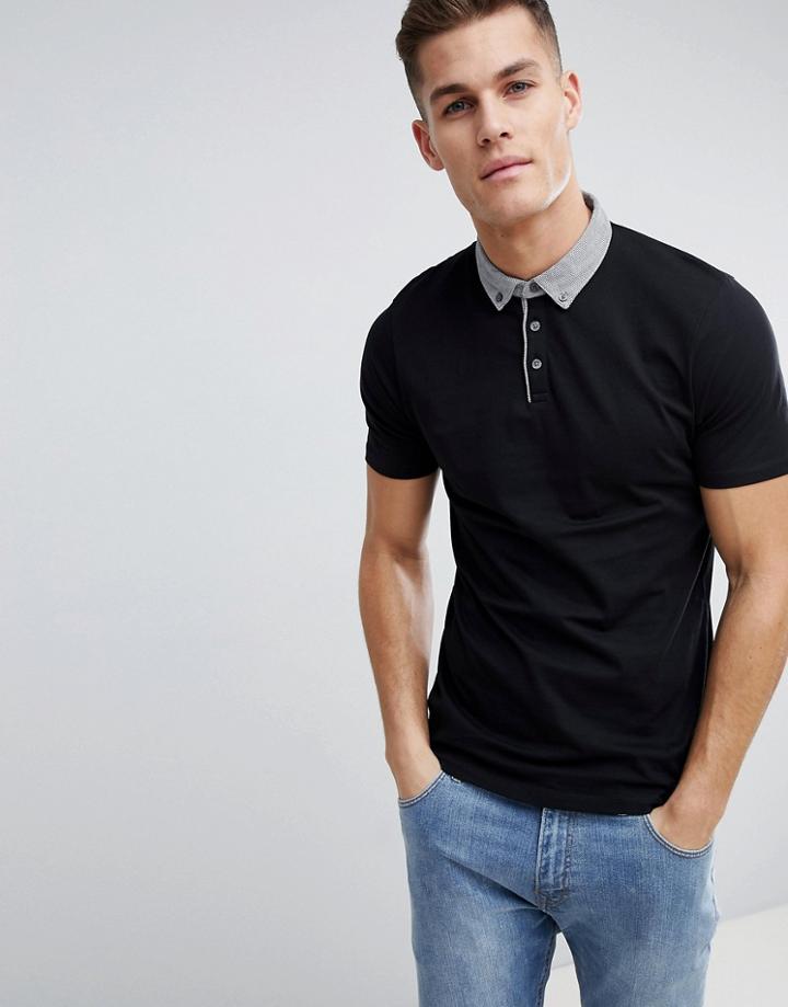 Next Polo Shirt In Black - Black