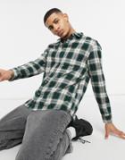 Topman Plaid Shirt In Green