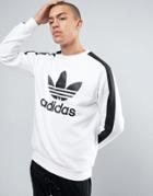 Adidas Originals Berlin Pack Crew Neck Sweater With Trefoil Logo In White Bq0740 - White