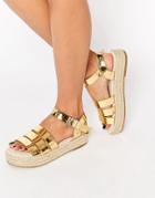 Asos Justine Chunky Espadrille Sandals - Gold