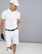 Asos 4505 Golf Polo With Quick Dry In White - White
