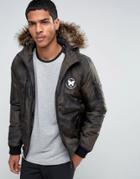 Good For Nothing Padded Jacket In Camo - Green
