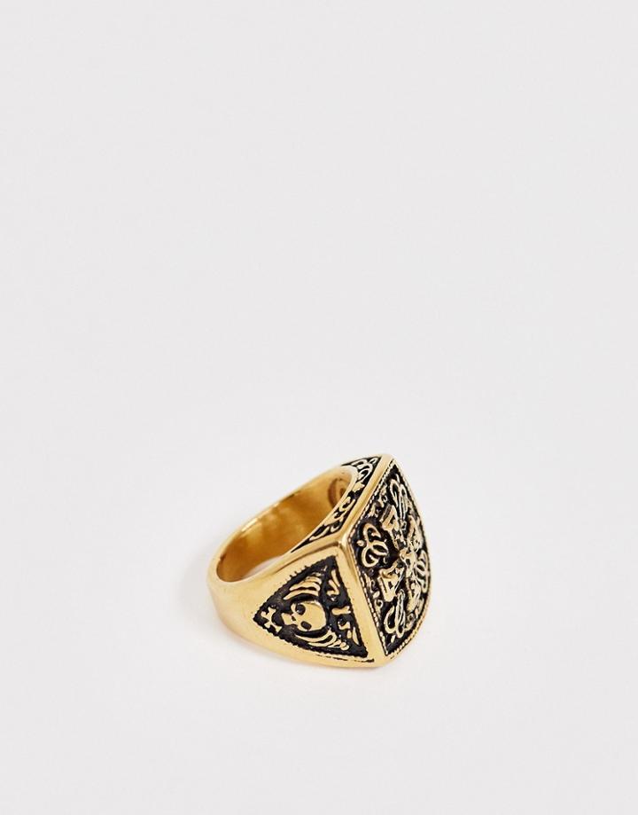 Seven London Chunky Ring In Gold - Gold