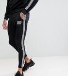Rose London Skinny Track Joggers In Black With Reflective Stripe Exclusive To Asos - Black