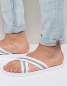 Versace Jeans Logo Crossover Flip Flop - White