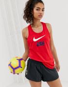 Nike Soccer Usa World Cup Tank In Red