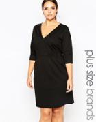 Carmakoma Shift Dress With V Neck - Black