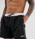 Boss Star Fish Swim Shorts In Black Exclusive At Asos