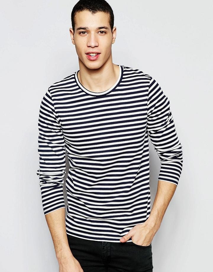 Selected Homme Stripe Long Sleeve Top