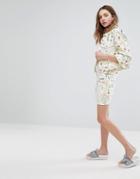 Monki Floral Mini Skirt - Multi