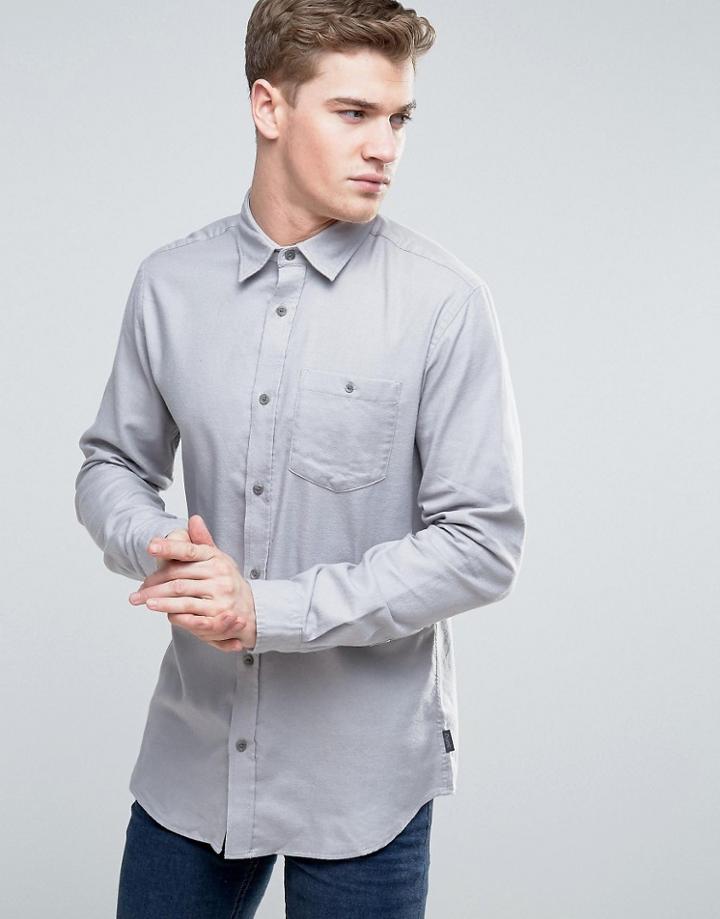 Jack & Jones Originals Denim Shirt With Pocket In Regular Fit - Gray