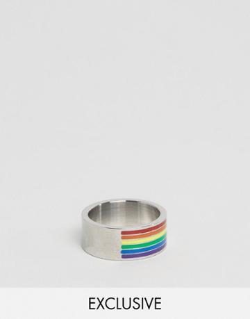 Reclaimed Vintage Rainbow Ring - Silver