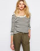 Sessun Commanders Scoop Neck Sweater In Stripe - Stripe