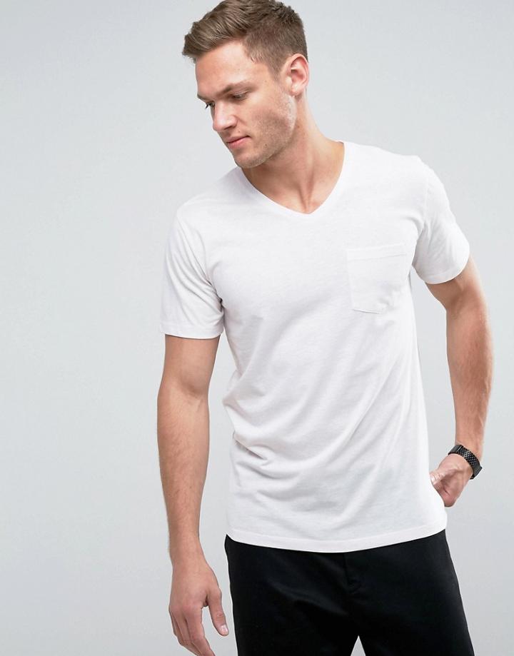 Redefined Rebel V-neck Pocket T-shirt - White