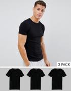 French Connection 3 Pack Lounge T-shirt-black