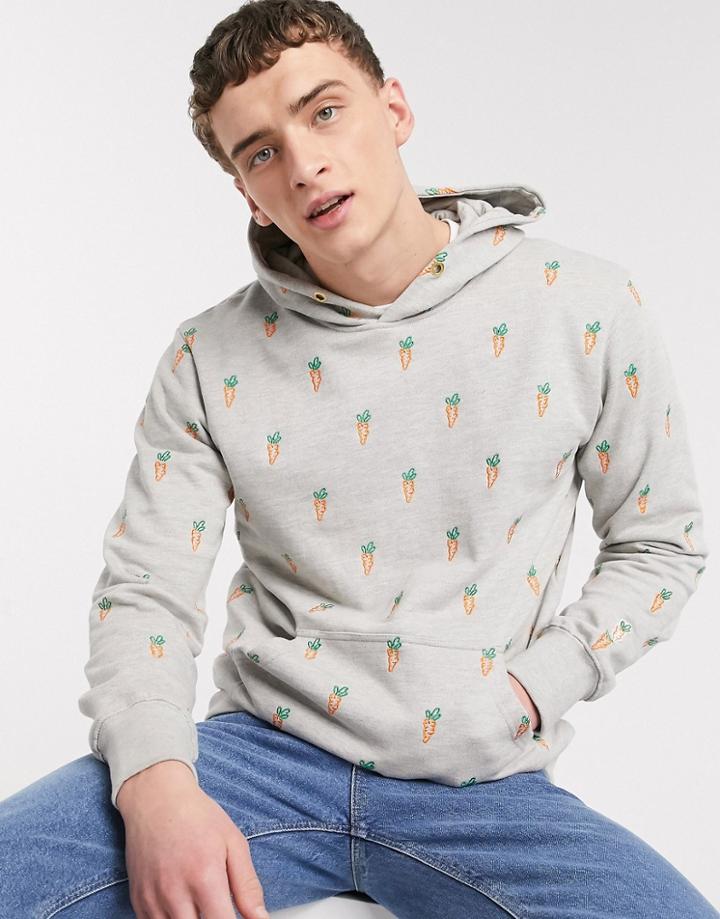 Carrots All-over Print Hoodie In Gray-grey