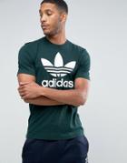 Adidas Originals Trefoil T-shirt In Green Cd9304 - Green