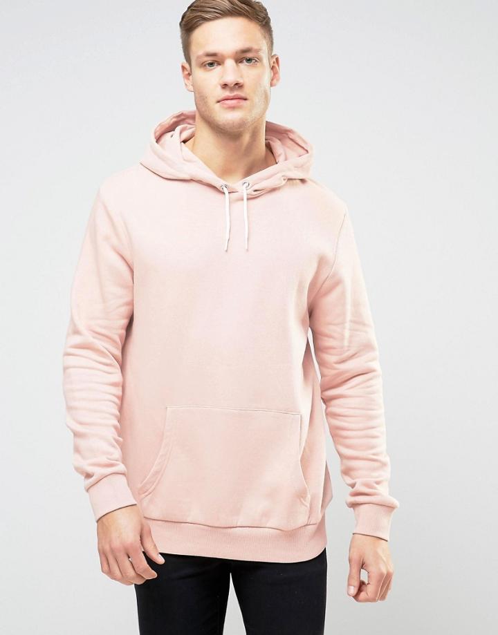 New Look Hooded Sweatshirt In Mid Pink - Pink