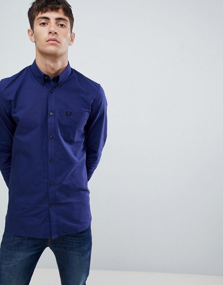Fred Perry Buttondown Oxford Shirt In Blue - Blue