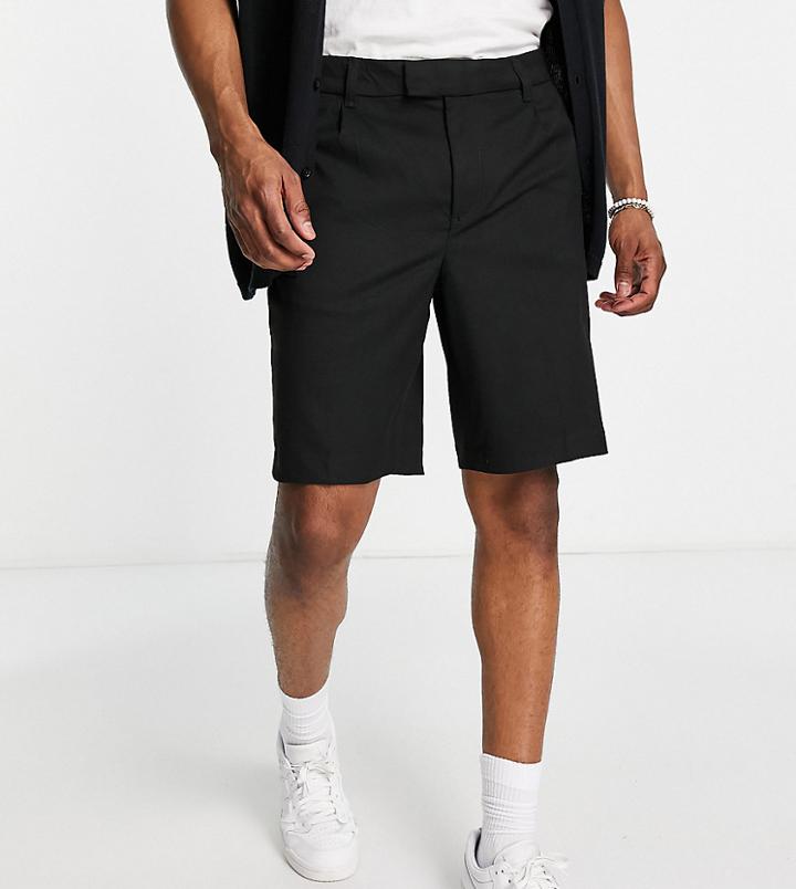 New Look Relaxed Fit Smart Shorts In Black