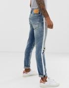 Jack & Jones Intelligence Glenn Slim Rip & Repair Jeans - Blue