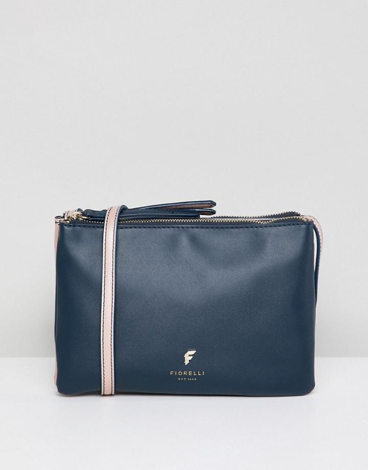 Fiorelli Bunton Double Compartment Crossbody Bag - Navy