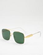 Spitfire Devon Weekender Aviator Sunglasses With Green Lens